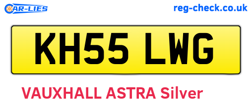 KH55LWG are the vehicle registration plates.
