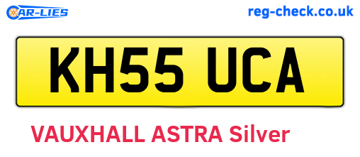KH55UCA are the vehicle registration plates.