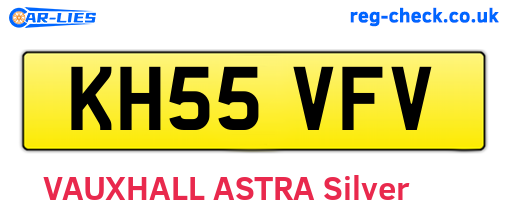 KH55VFV are the vehicle registration plates.