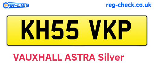 KH55VKP are the vehicle registration plates.
