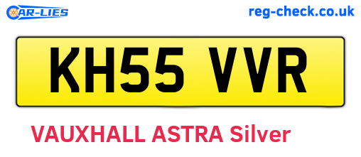 KH55VVR are the vehicle registration plates.