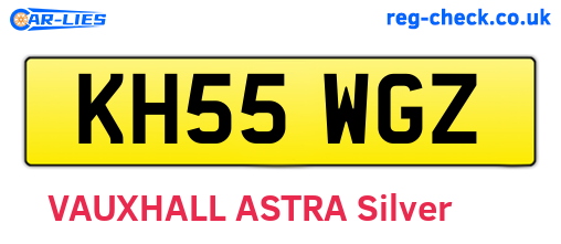 KH55WGZ are the vehicle registration plates.