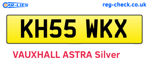KH55WKX are the vehicle registration plates.