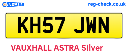 KH57JWN are the vehicle registration plates.