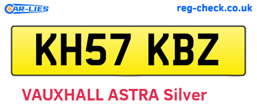KH57KBZ are the vehicle registration plates.