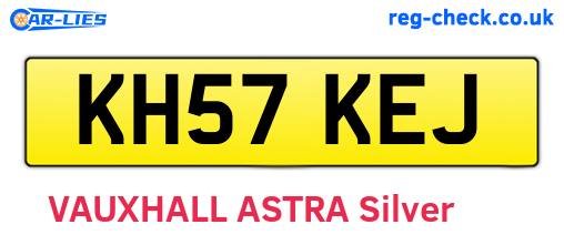 KH57KEJ are the vehicle registration plates.