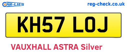 KH57LOJ are the vehicle registration plates.