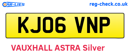 KJ06VNP are the vehicle registration plates.