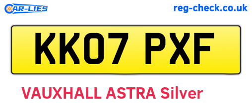 KK07PXF are the vehicle registration plates.