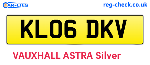 KL06DKV are the vehicle registration plates.