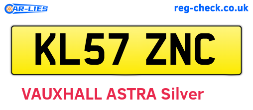 KL57ZNC are the vehicle registration plates.