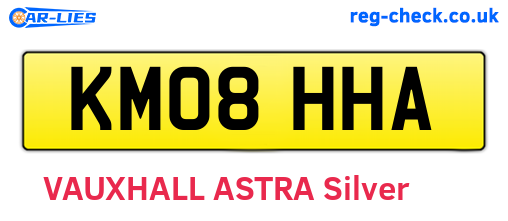 KM08HHA are the vehicle registration plates.