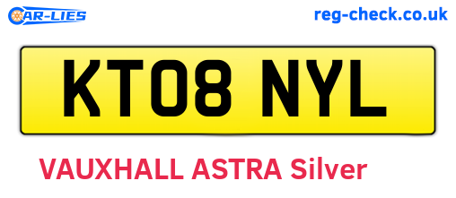 KT08NYL are the vehicle registration plates.