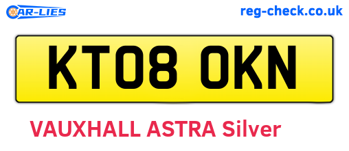 KT08OKN are the vehicle registration plates.
