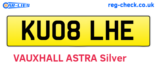 KU08LHE are the vehicle registration plates.