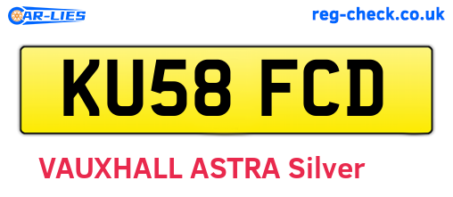 KU58FCD are the vehicle registration plates.