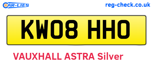 KW08HHO are the vehicle registration plates.