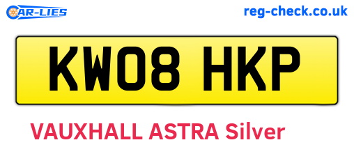 KW08HKP are the vehicle registration plates.
