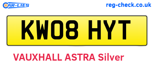 KW08HYT are the vehicle registration plates.