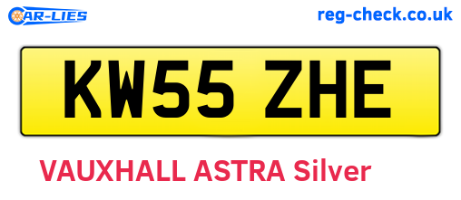 KW55ZHE are the vehicle registration plates.