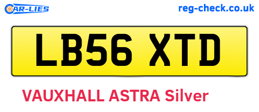 LB56XTD are the vehicle registration plates.