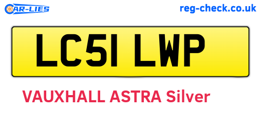 LC51LWP are the vehicle registration plates.