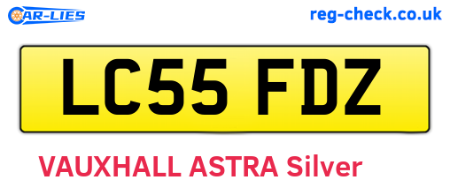 LC55FDZ are the vehicle registration plates.