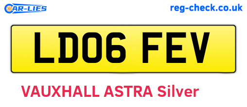 LD06FEV are the vehicle registration plates.