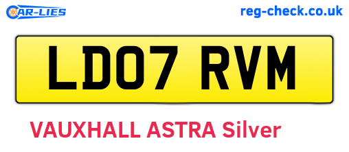LD07RVM are the vehicle registration plates.