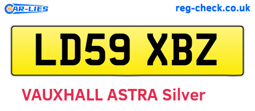 LD59XBZ are the vehicle registration plates.