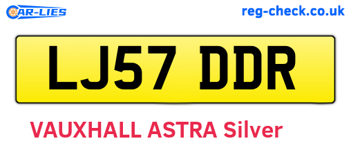 LJ57DDR are the vehicle registration plates.