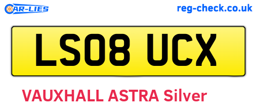 LS08UCX are the vehicle registration plates.