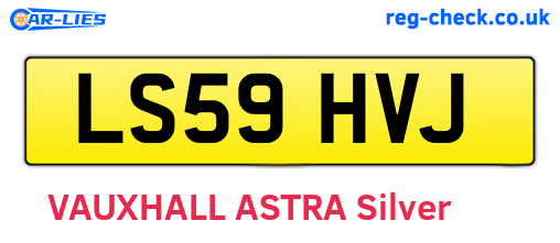 LS59HVJ are the vehicle registration plates.