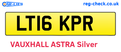 LT16KPR are the vehicle registration plates.