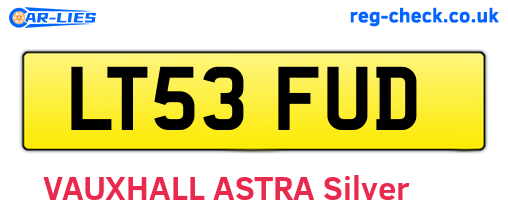 LT53FUD are the vehicle registration plates.