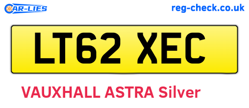 LT62XEC are the vehicle registration plates.