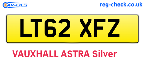 LT62XFZ are the vehicle registration plates.