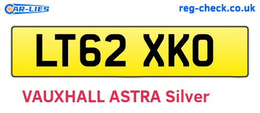 LT62XKO are the vehicle registration plates.