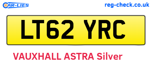 LT62YRC are the vehicle registration plates.