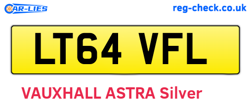 LT64VFL are the vehicle registration plates.