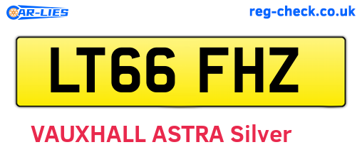 LT66FHZ are the vehicle registration plates.