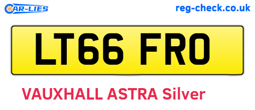 LT66FRO are the vehicle registration plates.