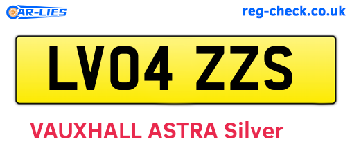 LV04ZZS are the vehicle registration plates.