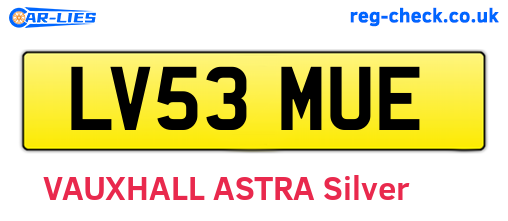 LV53MUE are the vehicle registration plates.