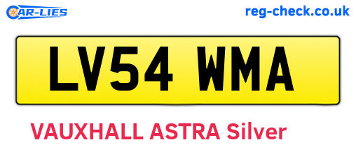 LV54WMA are the vehicle registration plates.