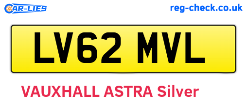 LV62MVL are the vehicle registration plates.