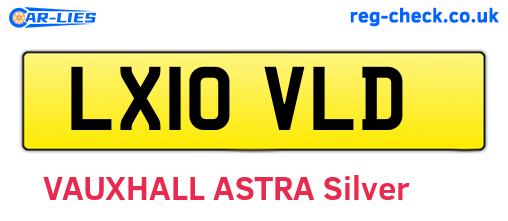 LX10VLD are the vehicle registration plates.