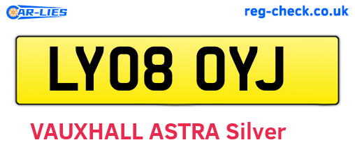 LY08OYJ are the vehicle registration plates.