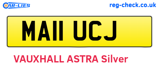 MA11UCJ are the vehicle registration plates.