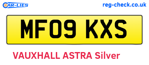 MF09KXS are the vehicle registration plates.